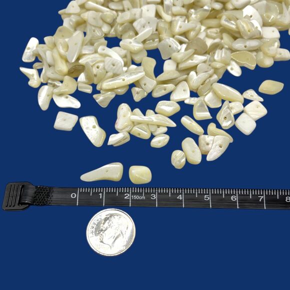 Mixed Lot Shell Beads Jewelry Crafts Mother Of Pearl Nugget Chip Teardrop Square - Picture 8 of 10